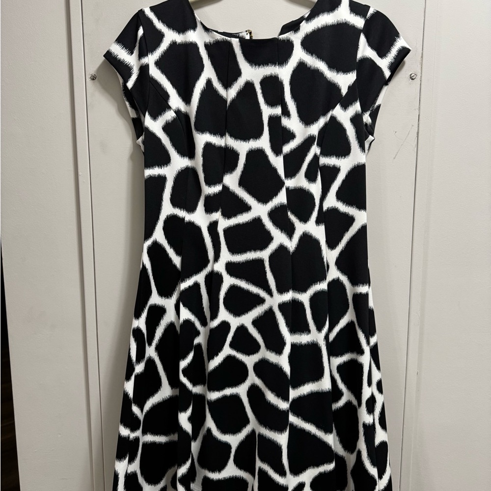 Michael Kors Black and White A-Line Dress Casual